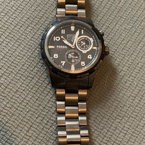 Fossil watch. Stainless steel. Gunmetal